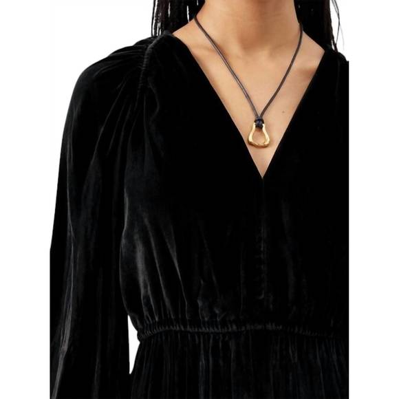 NEW ULLA JOHNSON audrey dress in noir - Picture 2 of 5